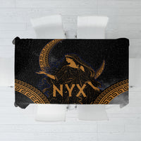 Greek Mythology Nyx Tablecloth Starry Night Classical Art Greek Key Pattern