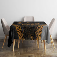 Greek Mythology Nyx Tablecloth Starry Night Classical Art Greek Key Pattern