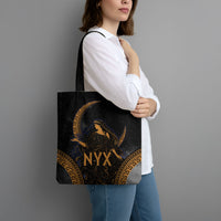 Greek Mythology Nyx Tote Bag Starry Night Classical Art Greek Key Pattern