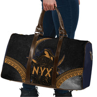Greek Mythology Nyx Travel Bag Starry Night Classical Art Greek Key Pattern