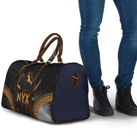 Greek Mythology Nyx Travel Bag Starry Night Classical Art Greek Key Pattern