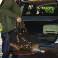 Greek Mythology Nyx Travel Bag Starry Night Classical Art Greek Key Pattern
