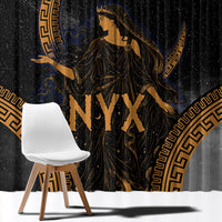 Greek Mythology Nyx Window Curtain Starry Night Classical Art Greek Key Pattern