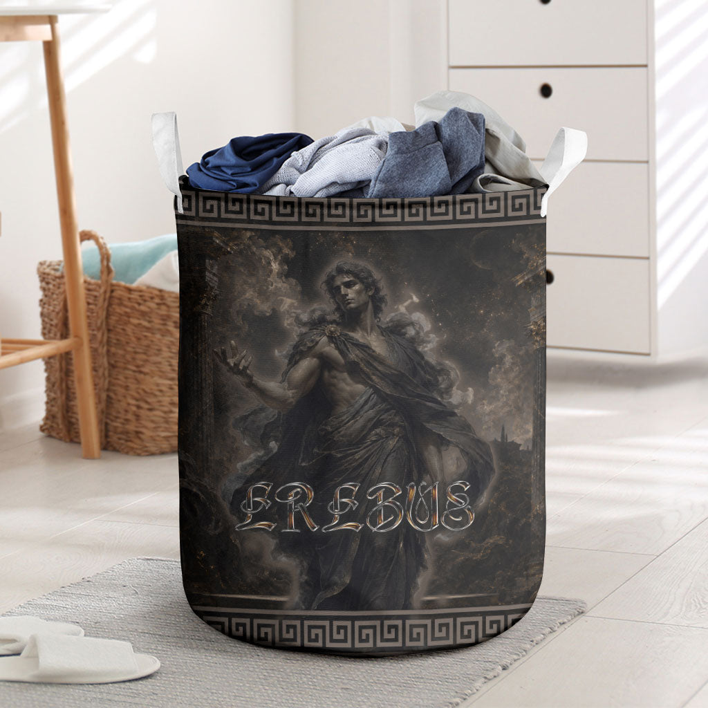 Greek Mythology Erebus Laundry Basket God Of Darkness Classical Art Greek Key Pattern