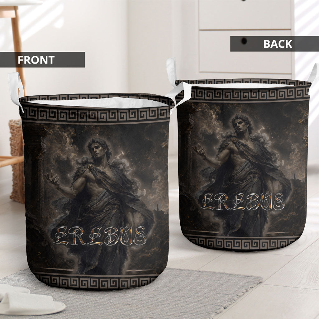 Greek Mythology Erebus Laundry Basket God Of Darkness Classical Art Greek Key Pattern