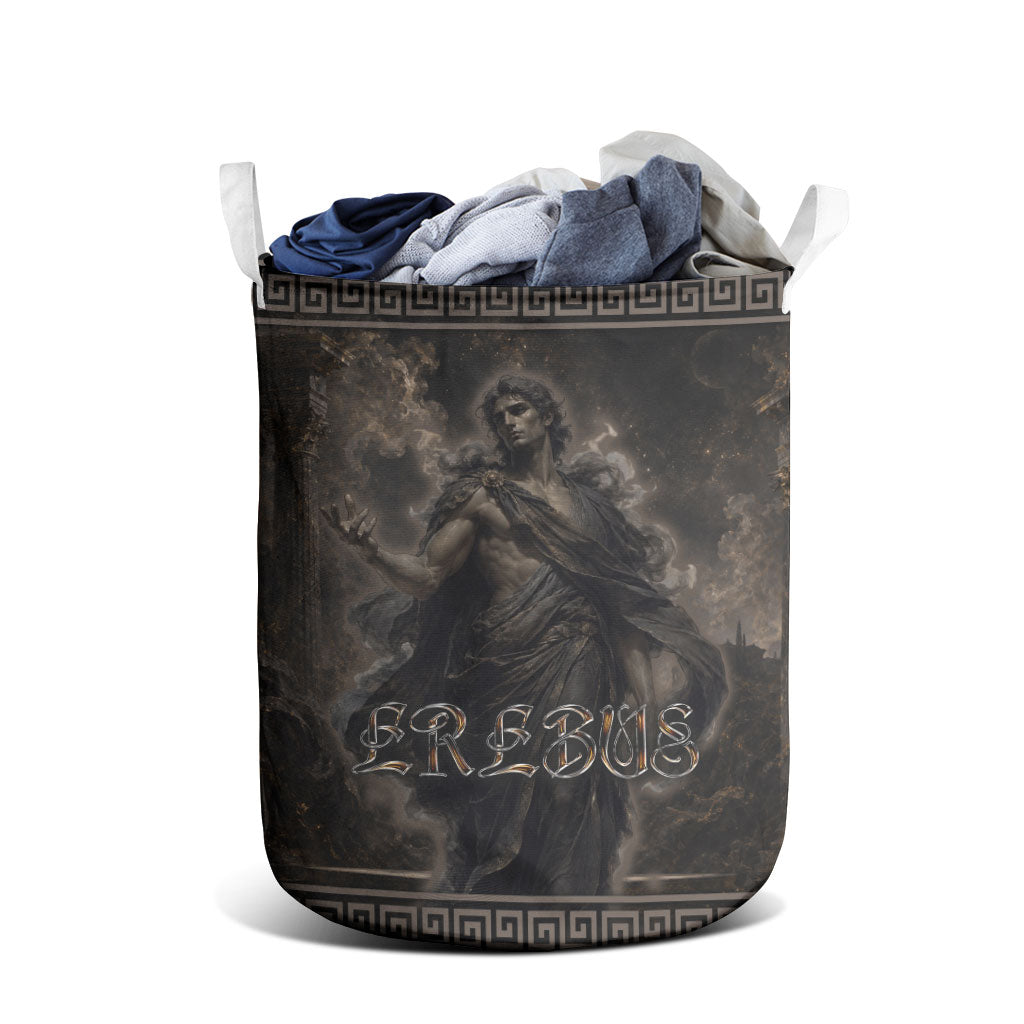 Greek Mythology Erebus Laundry Basket God Of Darkness Classical Art Greek Key Pattern