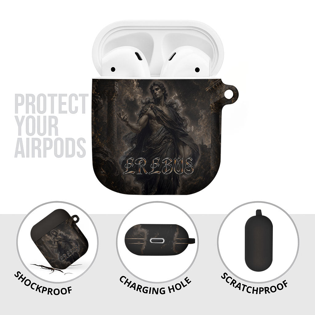 Greek Mythology Erebus AirPods Case God Of Darkness Classical Art Greek Key Pattern