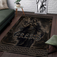 Greek Mythology Erebus Area Rug God Of Darkness Classical Art Greek Key Pattern