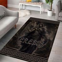 Greek Mythology Erebus Area Rug God Of Darkness Classical Art Greek Key Pattern