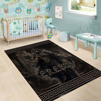 Greek Mythology Erebus Area Rug God Of Darkness Classical Art Greek Key Pattern