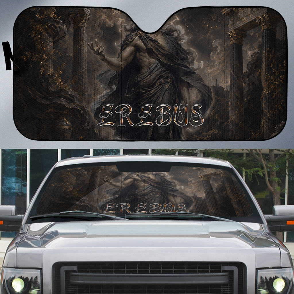 Greek Mythology Erebus Auto Sun Shade God Of Darkness Classical Art Greek Key Pattern