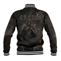 Greek Mythology Erebus Baseball Jacket God Of Darkness Classical Art Greek Key Pattern
