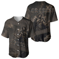 Greek Mythology Erebus Baseball Jersey God Of Darkness Classical Art Greek Key Pattern