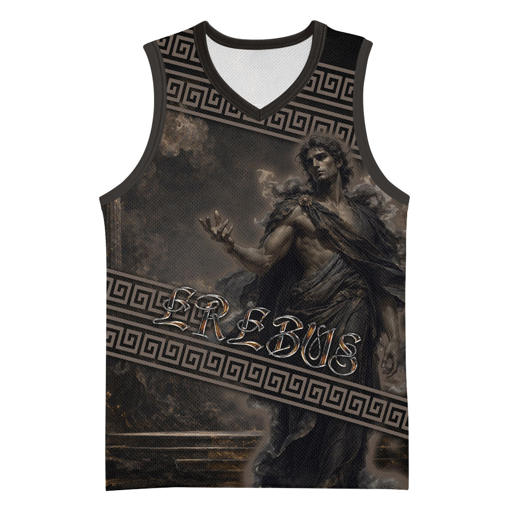 Greek Mythology Erebus Basketball Jersey God Of Darkness Classical Art Greek Key Pattern