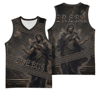 Greek Mythology Erebus Basketball Jersey God Of Darkness Classical Art Greek Key Pattern