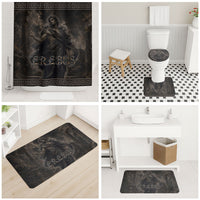 Greek Mythology Erebus Bathroom Set God Of Darkness Classical Art Greek Key Pattern