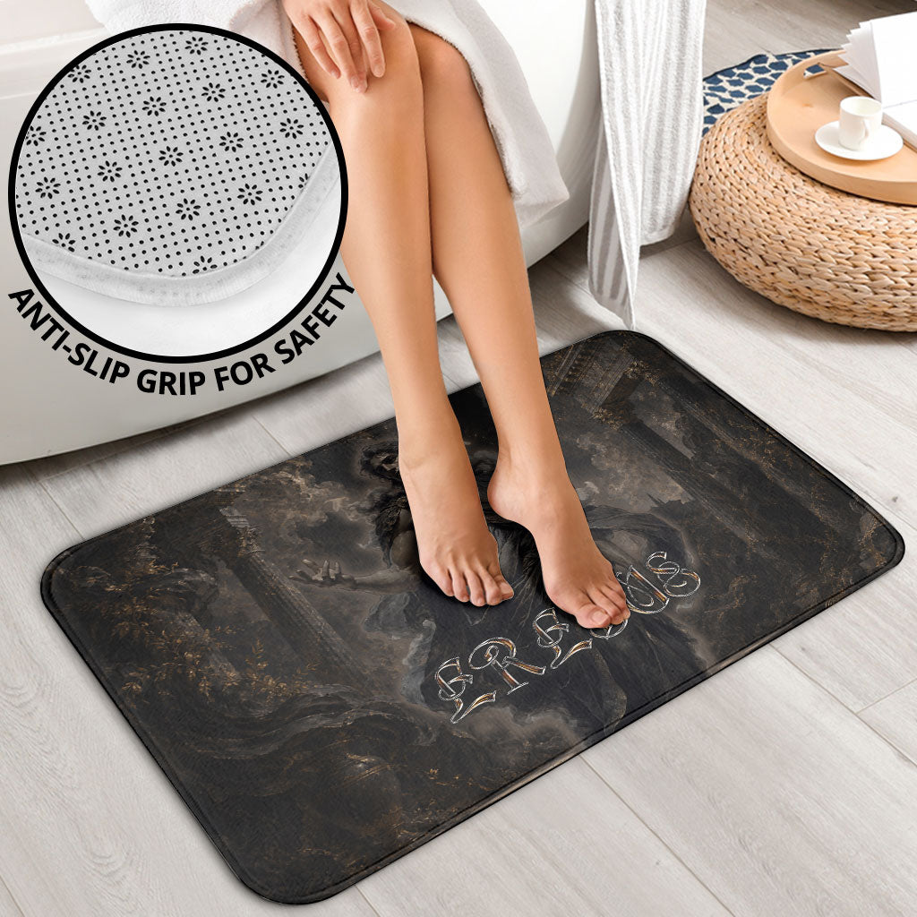 Greek Mythology Erebus Bathroom Set God Of Darkness Classical Art Greek Key Pattern