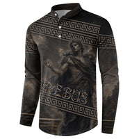 Greek Mythology Erebus Button Sweatshirt God Of Darkness Classical Art Greek Key Pattern