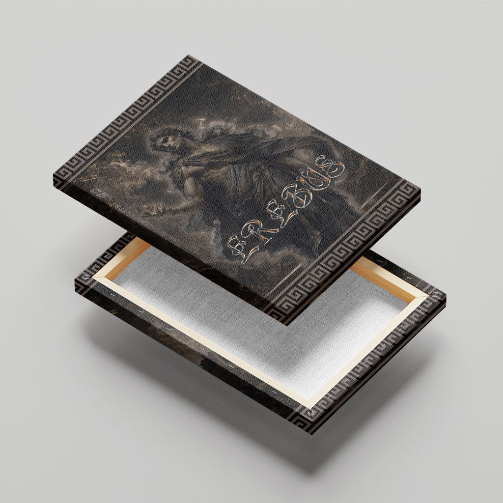Greek Mythology Erebus Canvas Wall Art God Of Darkness Classical Art Greek Key Pattern