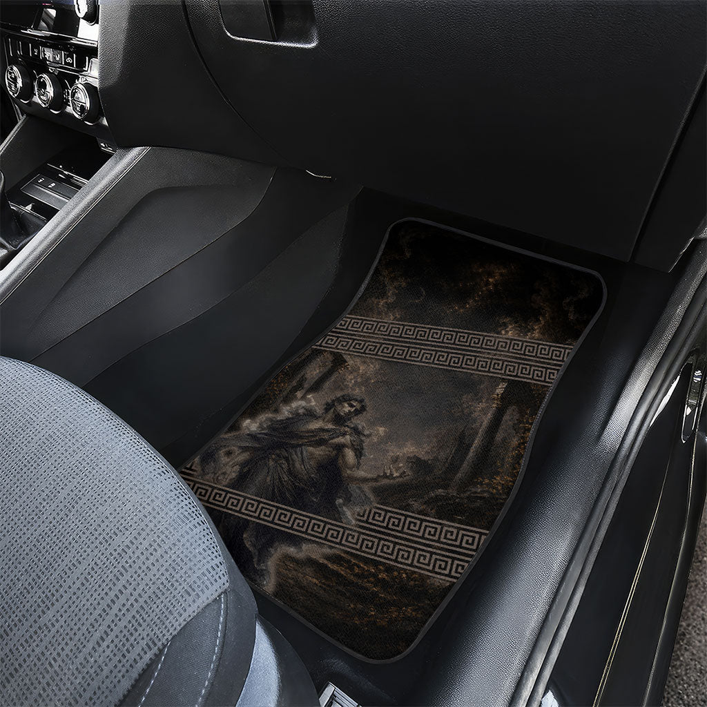 Greek Mythology Erebus Car Mats God Of Darkness Classical Art Greek Key Pattern