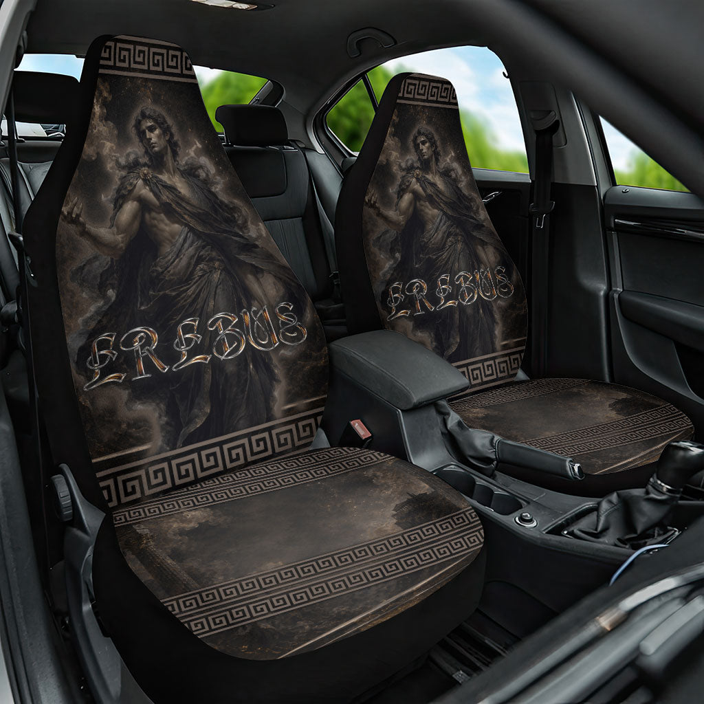 Greek Mythology Erebus Car Seat Cover God Of Darkness Classical Art Greek Key Pattern