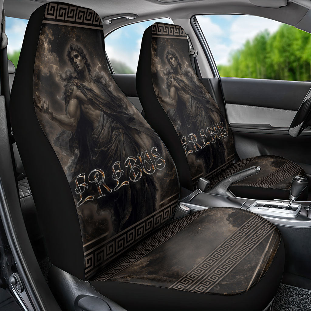 Greek Mythology Erebus Car Seat Cover God Of Darkness Classical Art Greek Key Pattern