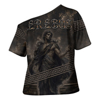 Greek Mythology Erebus Cross Shoulder Shirt God Of Darkness Classical Art Greek Key Pattern