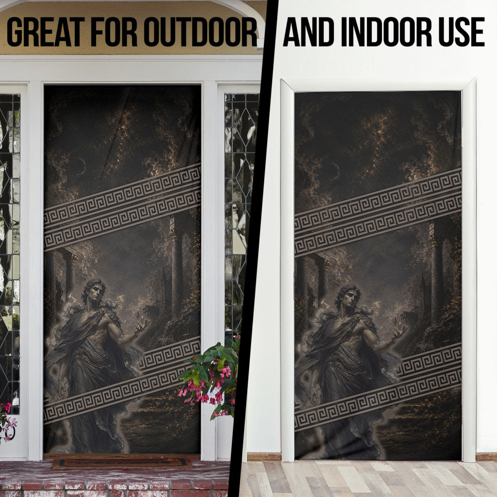 Greek Mythology Erebus Door Cover God Of Darkness Classical Art Greek Key Pattern