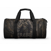 Greek Mythology Erebus Duffle Bag God Of Darkness Classical Art Greek Key Pattern