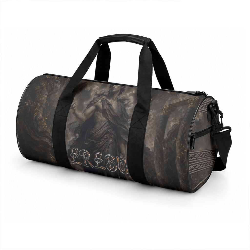 Greek Mythology Erebus Duffle Bag God Of Darkness Classical Art Greek Key Pattern