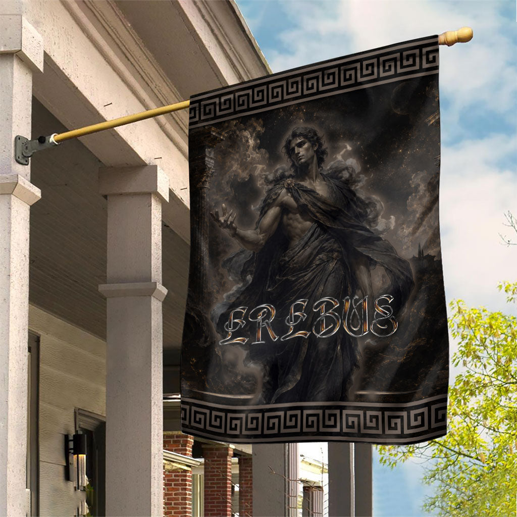 Greek Mythology Erebus Garden Flag God Of Darkness Classical Art Greek Key Pattern