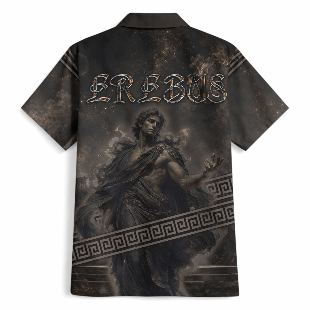 Greek Mythology Erebus Hawaiian Shirt God Of Darkness Classical Art Greek Key Pattern