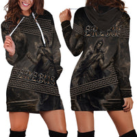 Greek Mythology Erebus Hoodie Dress God Of Darkness Classical Art Greek Key Pattern