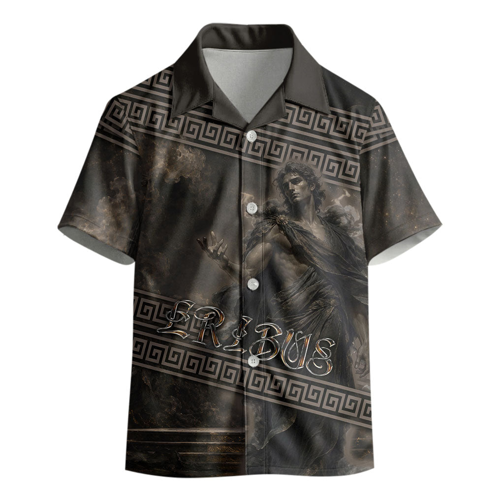 Greek Mythology Erebus Kid Hawaiian Shirt God Of Darkness Classical Art Greek Key Pattern
