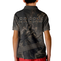 Greek Mythology Erebus Kid Polo Shirt God Of Darkness Classical Art Greek Key Pattern