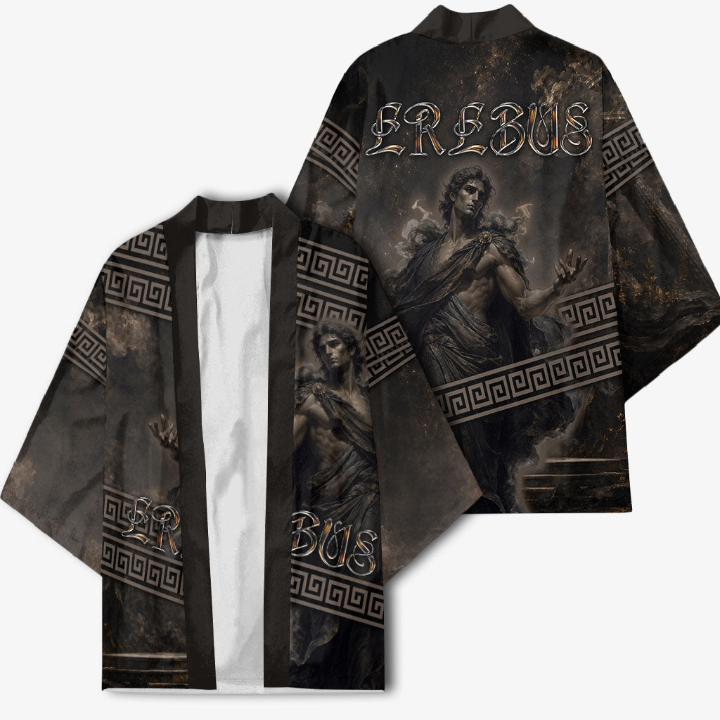 Greek Mythology Erebus Kimono God Of Darkness Classical Art Greek Key Pattern