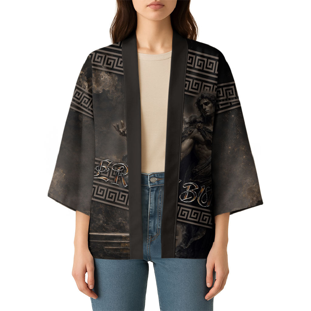 Greek Mythology Erebus Kimono God Of Darkness Classical Art Greek Key Pattern