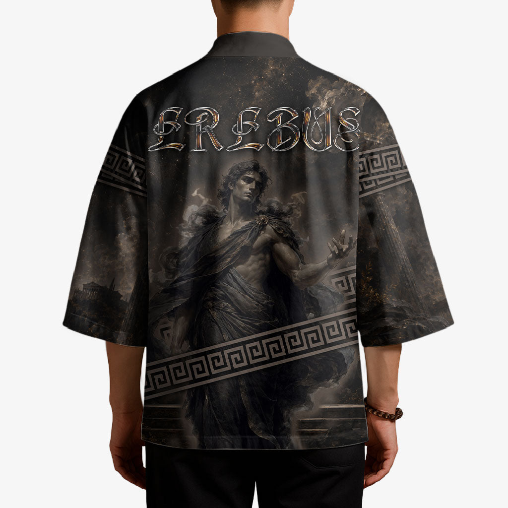 Greek Mythology Erebus Kimono God Of Darkness Classical Art Greek Key Pattern