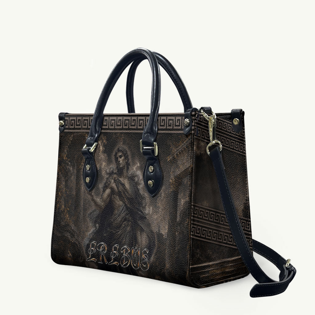 Greek Mythology Erebus Leather Bag God Of Darkness Classical Art Greek Key Pattern