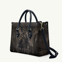 Greek Mythology Erebus Leather Bag God Of Darkness Classical Art Greek Key Pattern