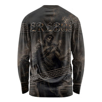 Greek Mythology Erebus Long Sleeve Shirt God Of Darkness Classical Art Greek Key Pattern