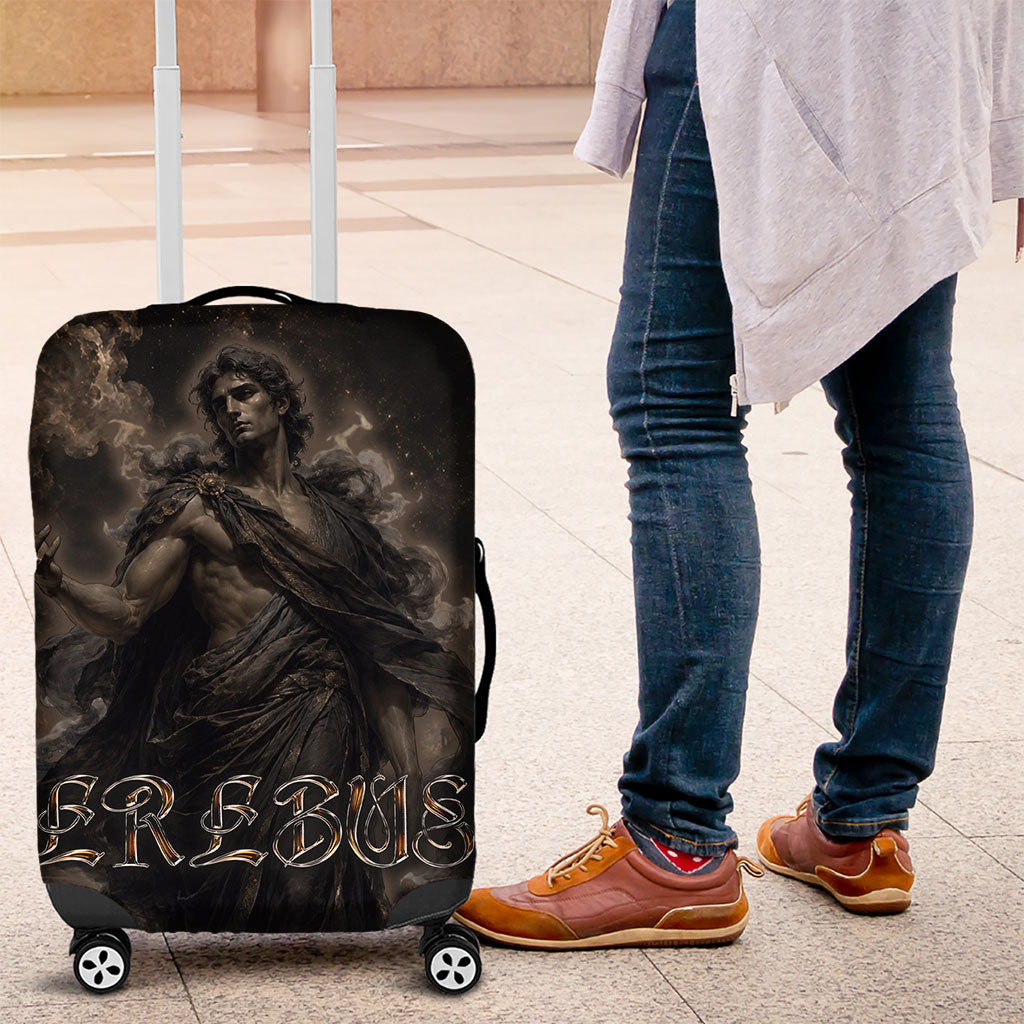 Greek Mythology Erebus Luggage Cover God Of Darkness Classical Art Greek Key Pattern