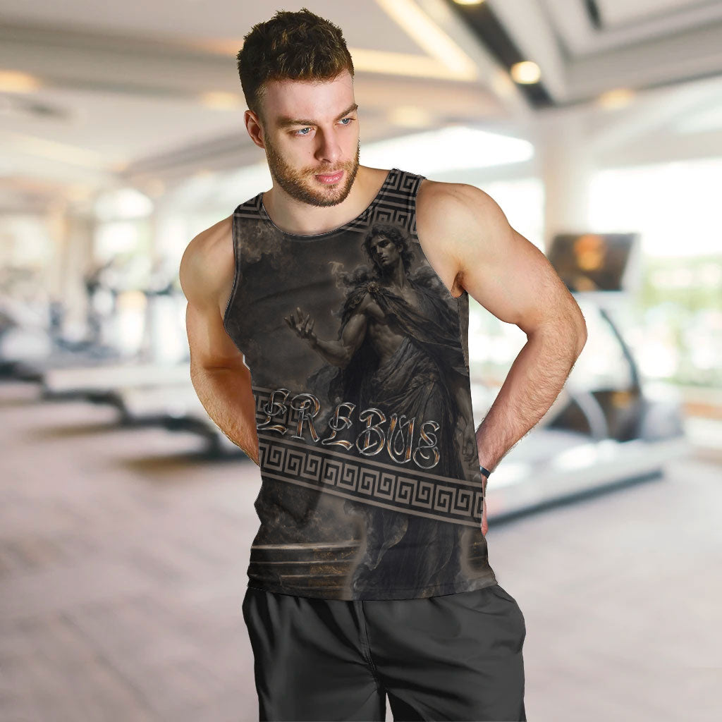 Greek Mythology Erebus Men Tank Top God Of Darkness Classical Art Greek Key Pattern