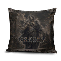 Greek Mythology Erebus Pillow Cover God Of Darkness Classical Art Greek Key Pattern