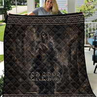 Greek Mythology Erebus Quilt God Of Darkness Classical Art Greek Key Pattern