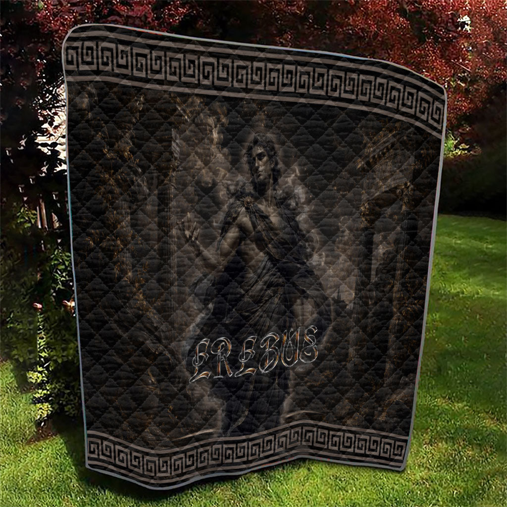 Greek Mythology Erebus Quilt God Of Darkness Classical Art Greek Key Pattern
