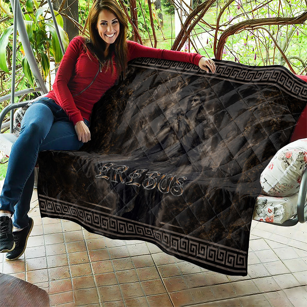 Greek Mythology Erebus Quilt God Of Darkness Classical Art Greek Key Pattern
