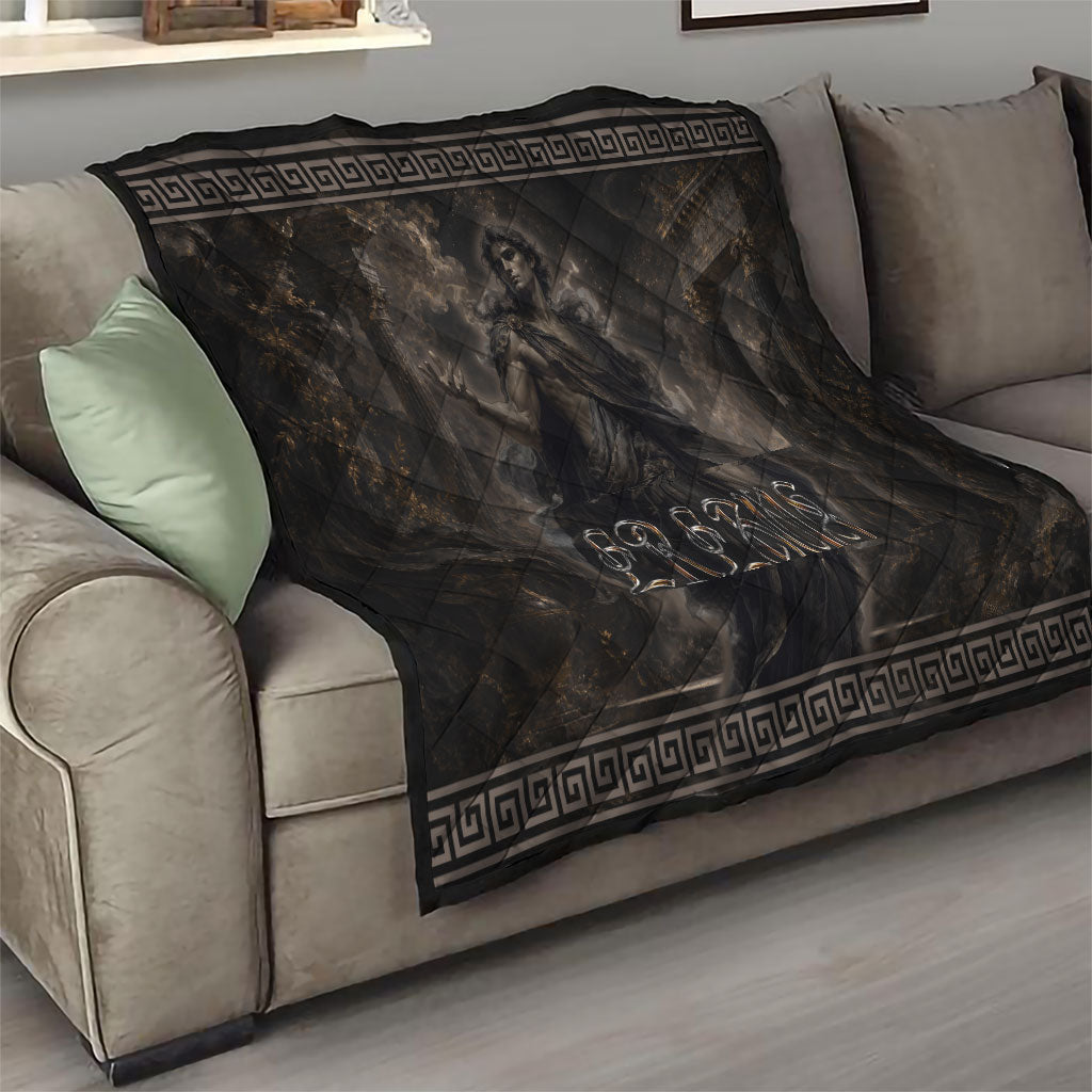 Greek Mythology Erebus Quilt God Of Darkness Classical Art Greek Key Pattern