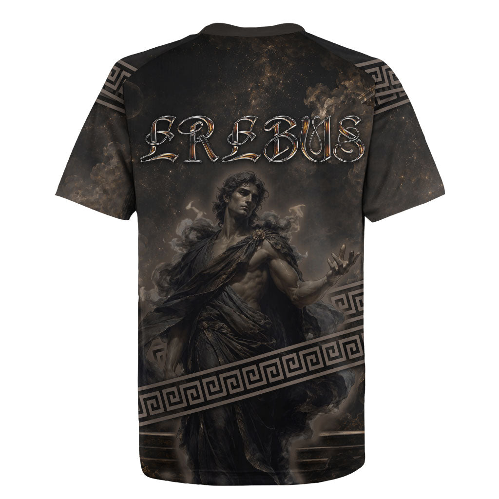 Greek Mythology Erebus Rugby Jersey God Of Darkness Classical Art Greek Key Pattern