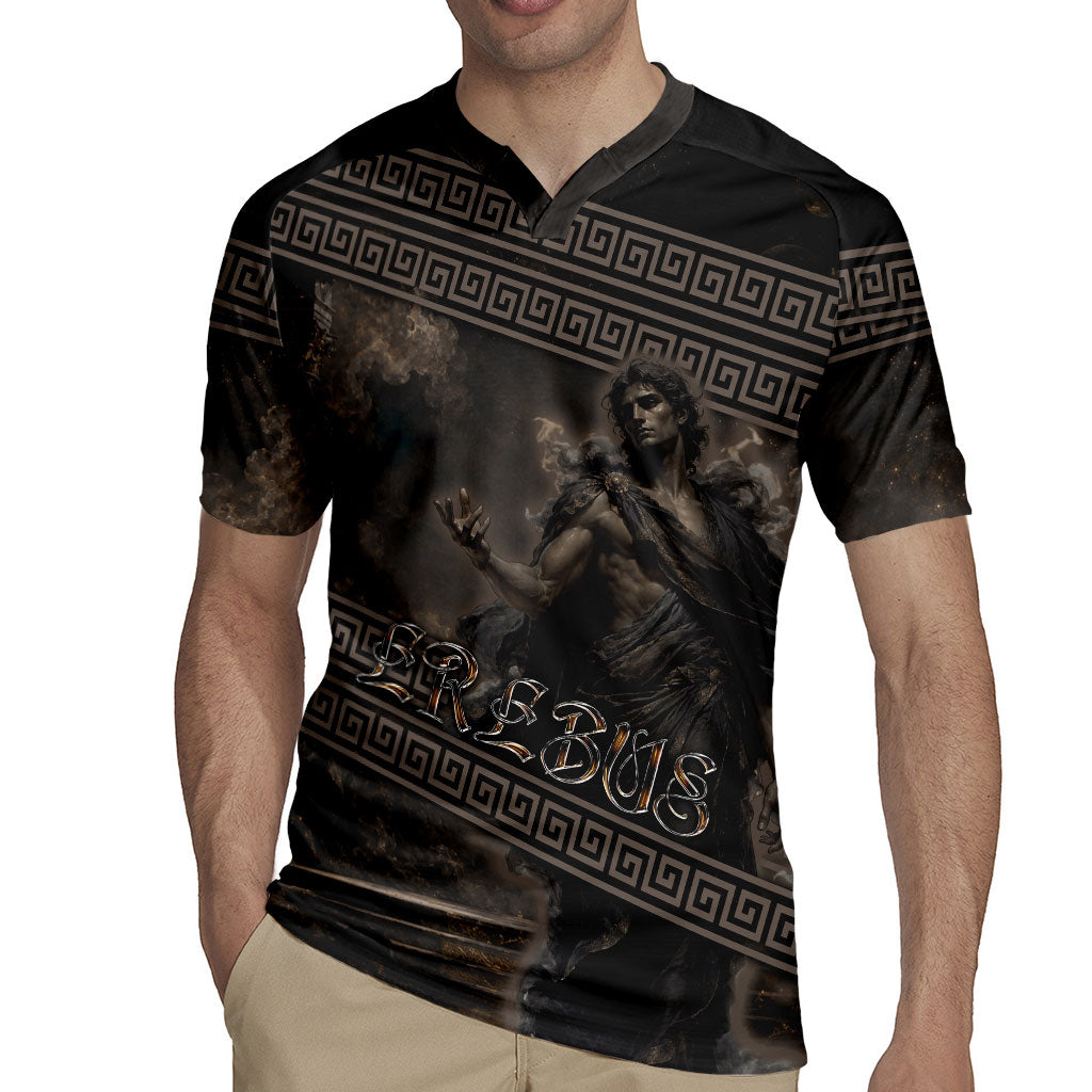 Greek Mythology Erebus Rugby Jersey God Of Darkness Classical Art Greek Key Pattern